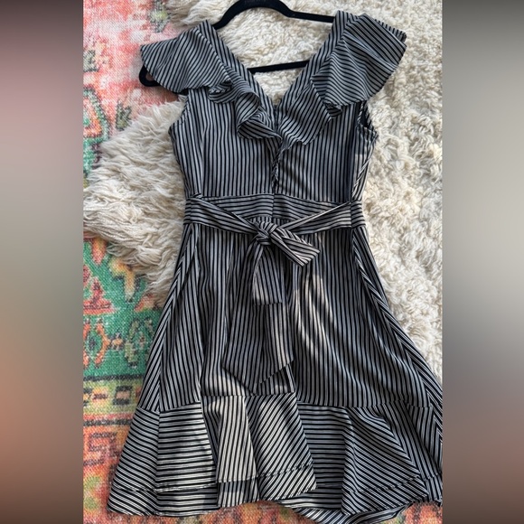 J.O.A. Black and White Striped Mini Dress - Picture 3 of 3